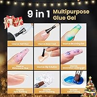 Vista 6 de Beetles Gel Nail Kit Etch-X, Almond Short, 504pcs 12 Sizes Nail tips, with 9 in 1 Nail Glue Mini LED Light, Acrylic Half Matte Tips Press On Nail