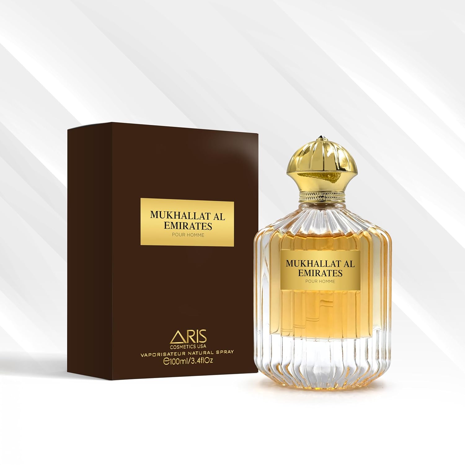 ARIS Mukhallat Al Emirates Pour Homme Eau de Parfum – Luxurious Oriental Fragrance for Men – 100ml / 3.4 fl oz Long-Lasting Perfume Spray