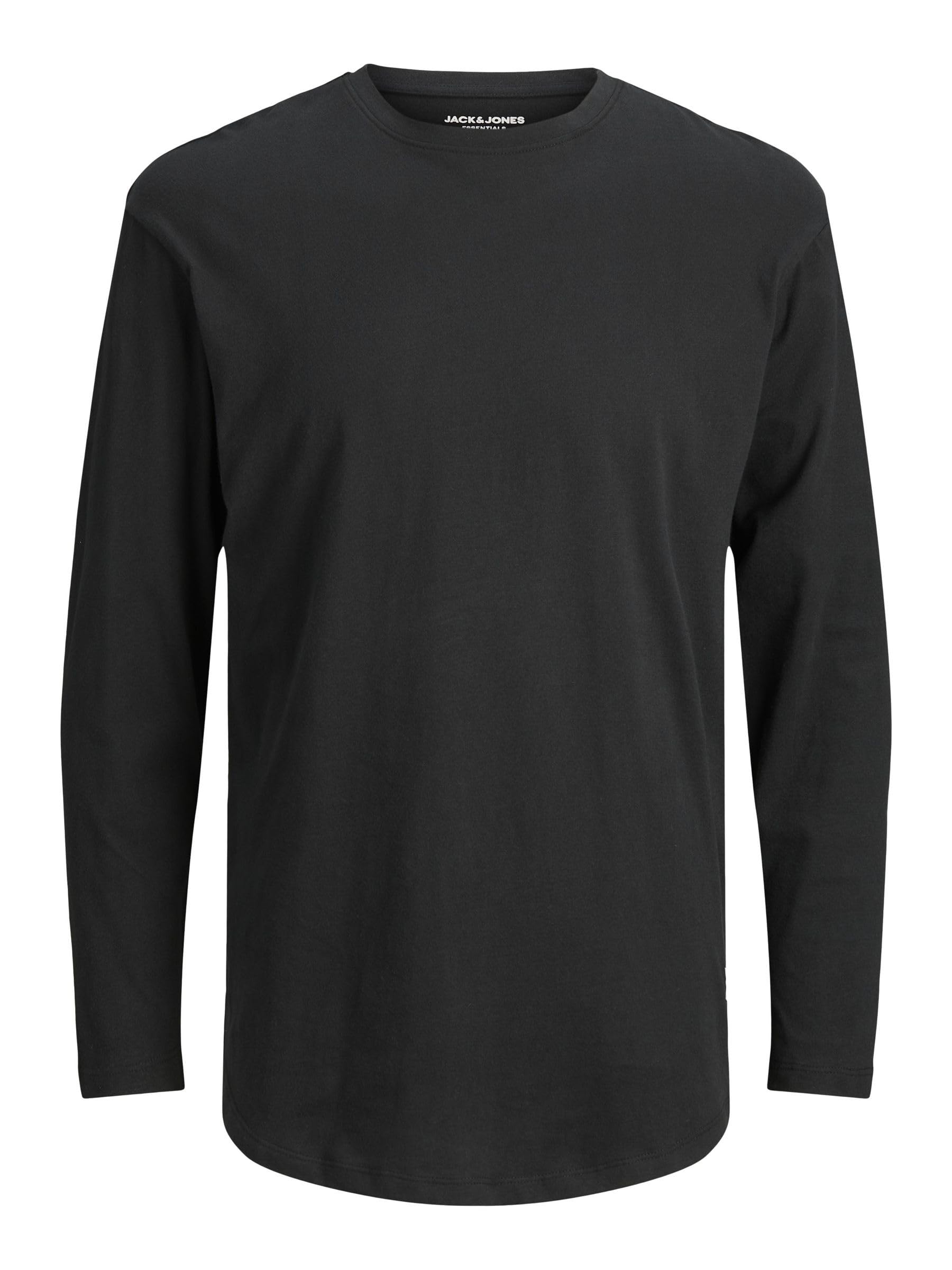 Jack & Jones Men's Black Jack&Jones Jjenoa Tee O-Neck Ls Noos T-Shirt, /Fit:relaxed, Xs