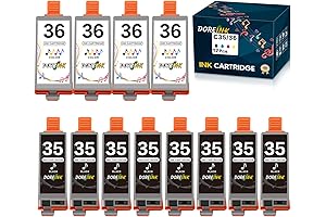 35 36 Ink Cartridges Replacements for Canon 35 36 Ink Cartridge Compatible...