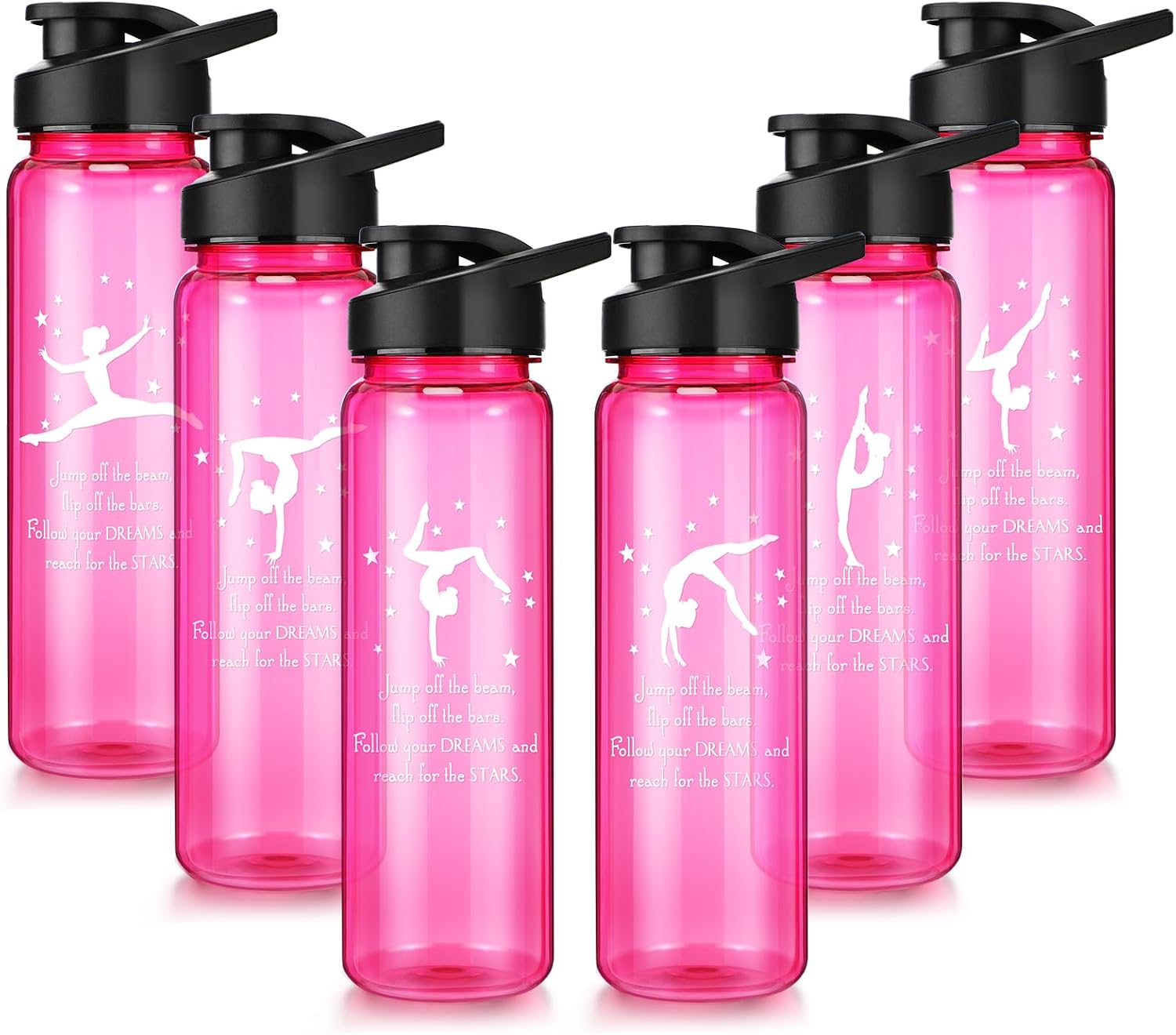 Amazon.com: Inbagi 6 Pcs Gymnastics Water Bottles Gymnasts Gift 24 oz ...