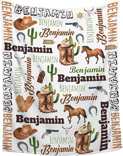 Manta de caballos  Manta personalizada de caballos  Manta con nombre personalizado  Manta personalizada de caballos con nombre para niñas y niños,