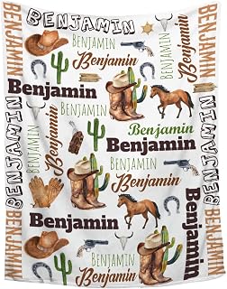 Horses Blanket - Personalized Horses Blankets - Custom Name Blanket - Custom Horses Blanket with Name for Girls Boys - Horses Blanket Gift for Baby,Newborn,Toddler -30"x40"-Toddlers/Pets Size