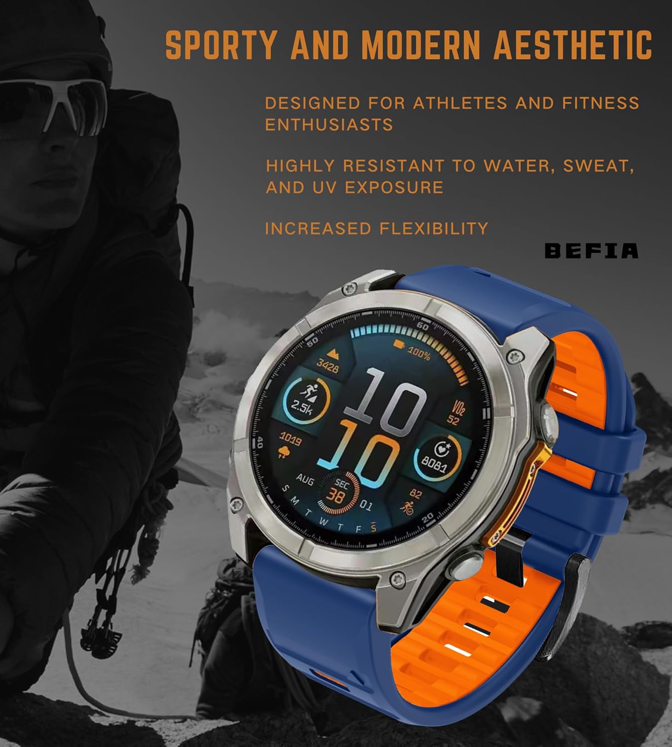 22mm Watch Band for Garmin fenix 8 47mm 5 6 fenix 7 sapphire solar band Quick Fit 22 Watch Bands for Garmin Watch Forerunner 965 955 epix gen 2 47mm Strap Comfort for Men Women - Image 5