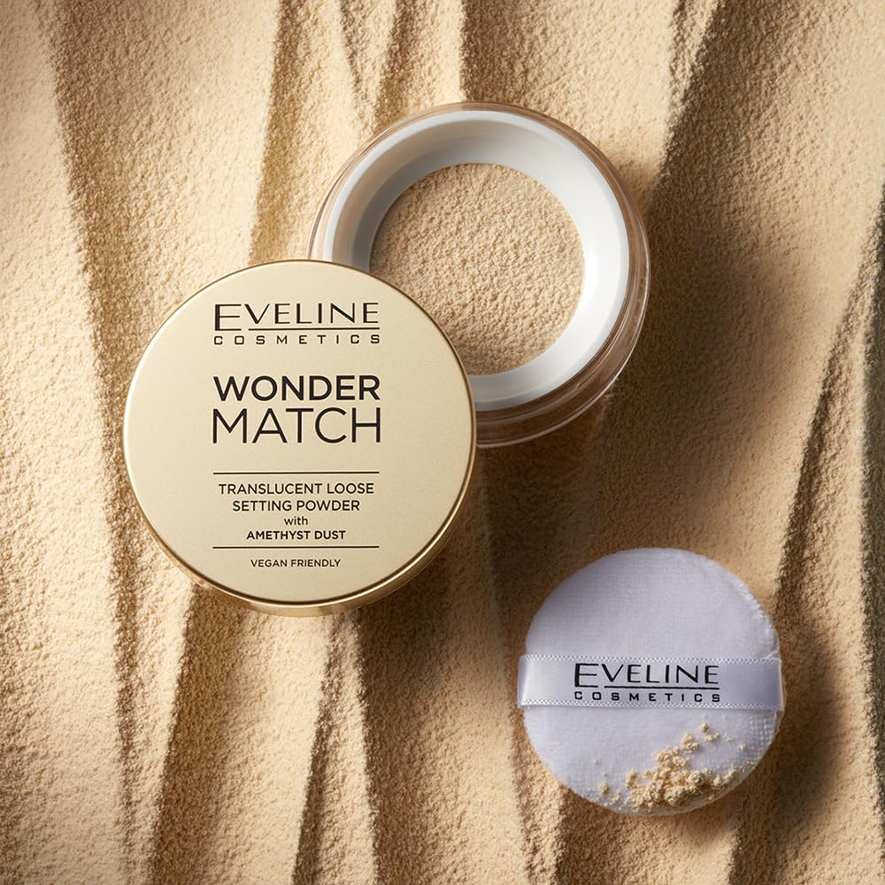 Eveline Cosmetics Puder utrwalający z ametystowym pyłkiem