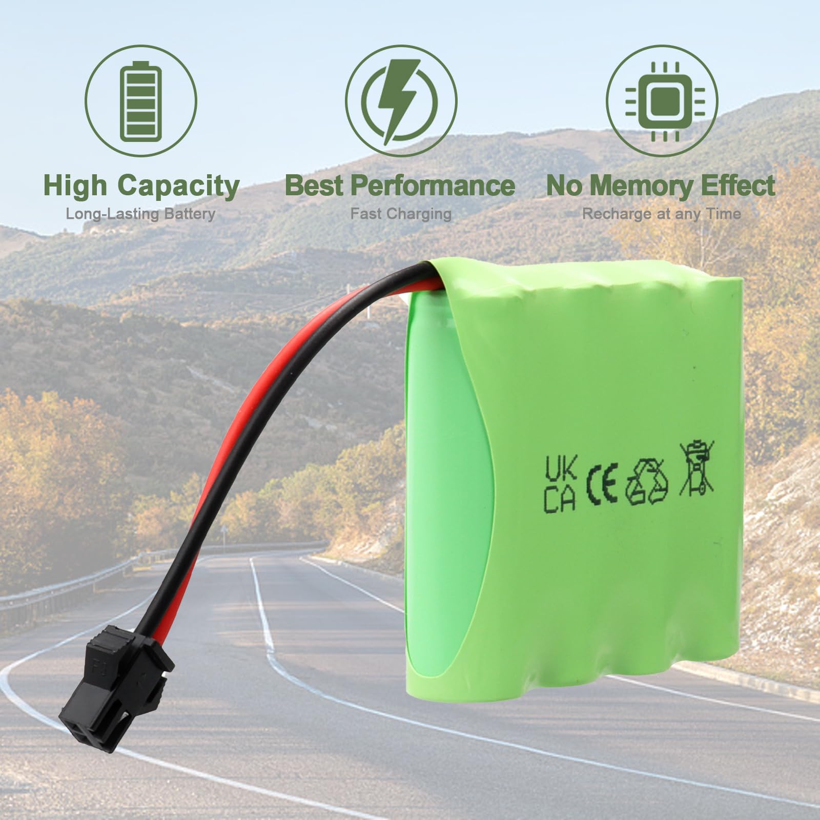Batterie NiMH 4,8V 2400 MAh Con Spina JST – 2 Pezzi, Ricarica USB, Per Auto RC, Robot, Veicoli Telecomandati
