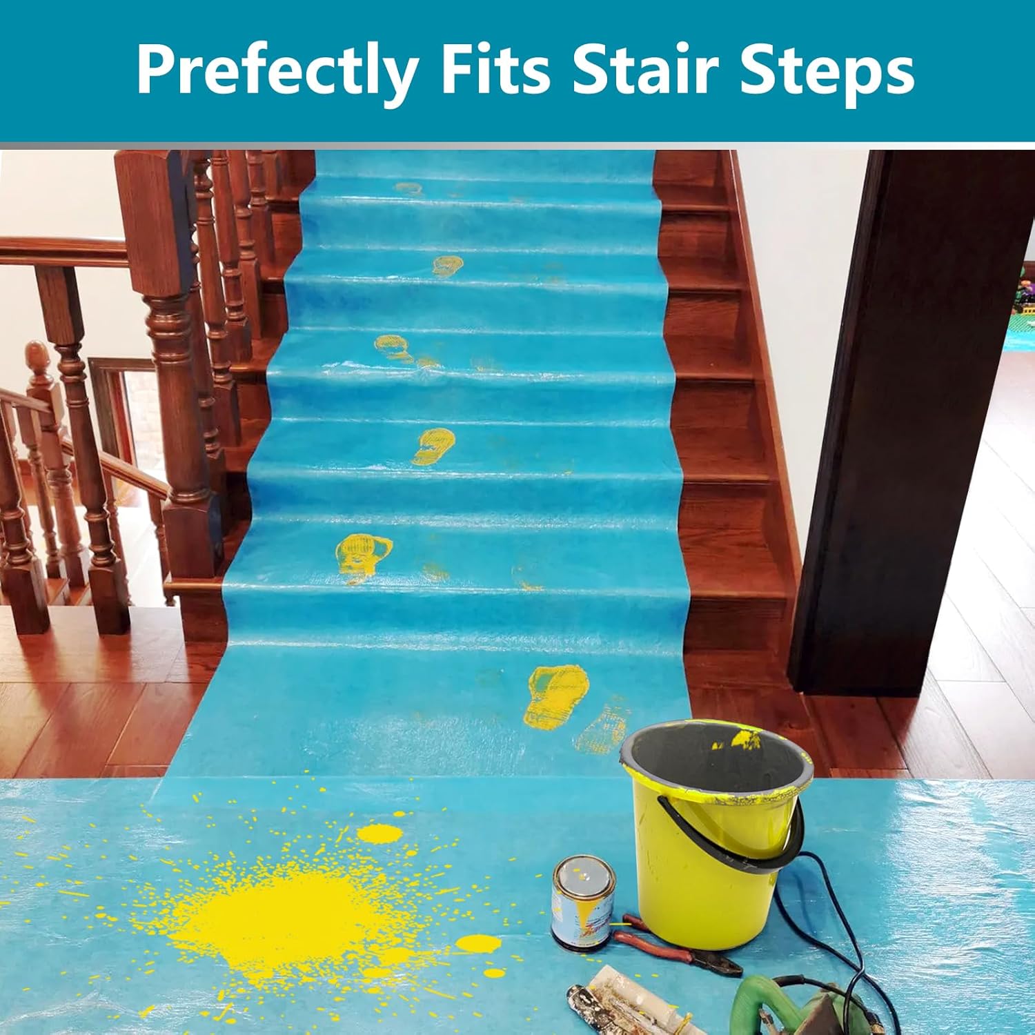 Temporary Floor Protection for Construction Projects, Floor Protection Film-Protects Hardwood, Tile, Carpet, Countertops, Bathtubs and More,Coverage of 325 SQFT (39.5''x100')