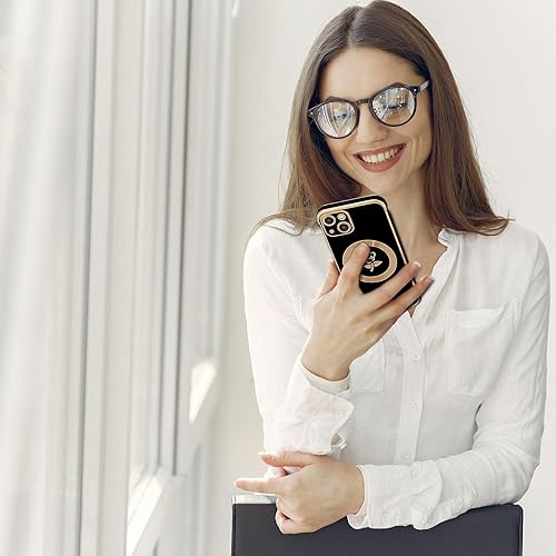 Miniatura 7 de Funda magnética para iPhone 11, diseño floral, galvanizada, delgada, diseño floral, diseño magnético para iPhone 11, de silicona suave a prueba de