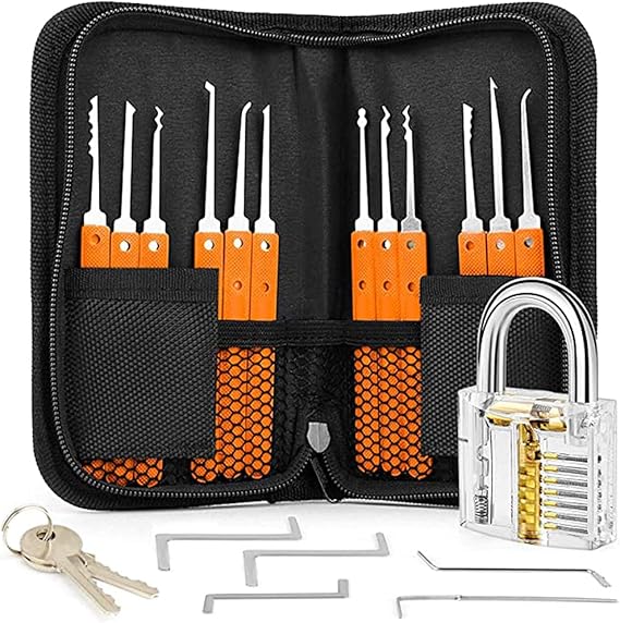Kit de crochetage de serrure, outils de crochetage de qualité supérieure avec cadenas d