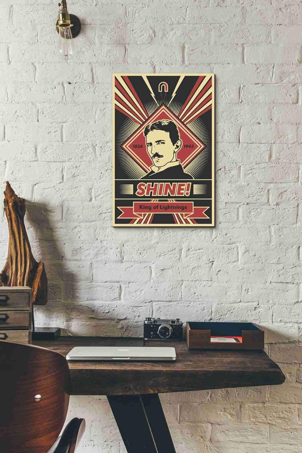 Epic Graffiti 'Tesla' Canvas Wall Art, 12"x18"