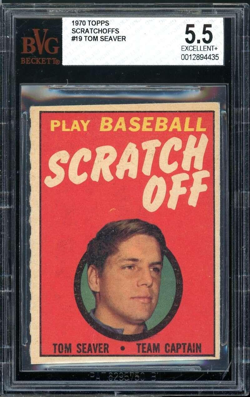 Tom Seaver Card 1970 Topps Scratchoffs #19 BGS BVG 5.5 - Baseball Slabbed Rookie Cards