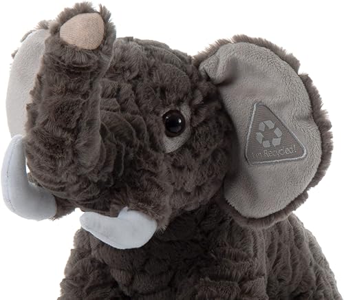 Miniatura 4 de The Petting Zoo Elefante de peluche, regalos para niños, animales salvajes del zoológico Onez, juguete de peluche de elefante de 12 pulgadas