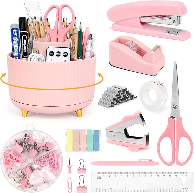 Marspark 12 Pcs Green Office Supplies Teal Desk Accessories Set Pen - View #2