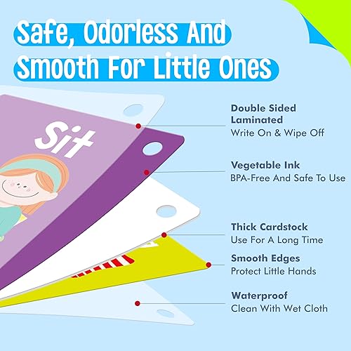 Miniatura 94 de 51 tarjetas cognitivas españolas para bebé, impresas de doble cara 7 en 1, tarjetas coloridas del alfabeto, números, alimentos, animales, formas