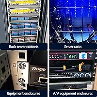Vista 6 de Tornillos de montaje de tuerca enjaulada M5X16, arandelas métricas de agujero cuadrado para montaje en rack, estantes de servidor, gabinetes, kit