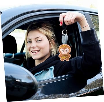 4pcs Cute Monkey Plush Key Chain Charms Backpack Hanging | Lovely Pendant Set, Collectible Item, Bag Decor, Plush Ring Detail, Charming Appearance