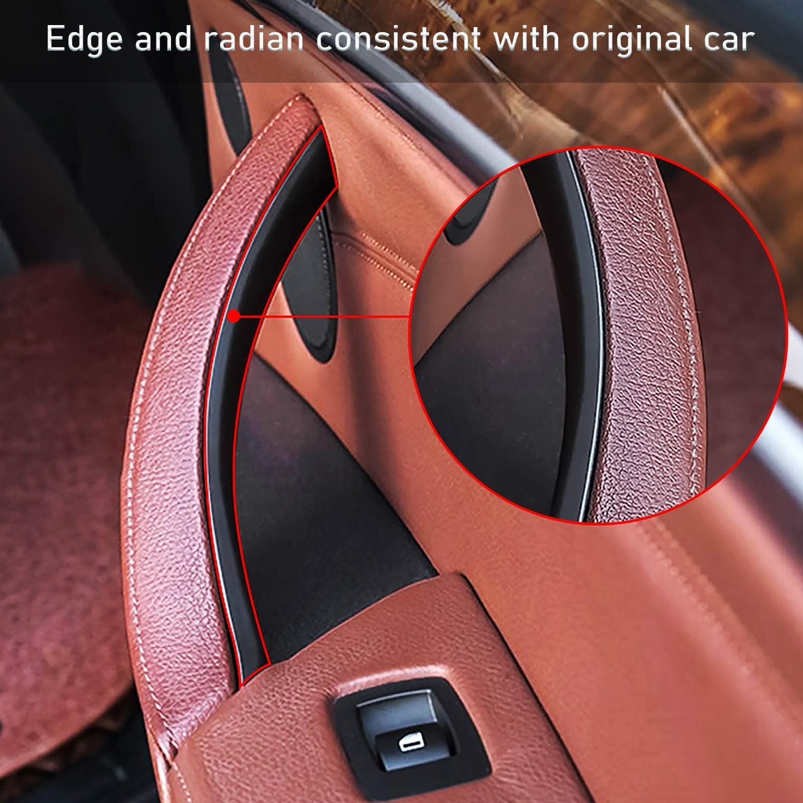 TTCR-II Compatibile con BMW X5 X6 Maniglia di tiro della porta,copertura interna della porta del passeggero lato destro del sedile posteriore(Compatibile con BMW X5 08-13 e X6 08-14)