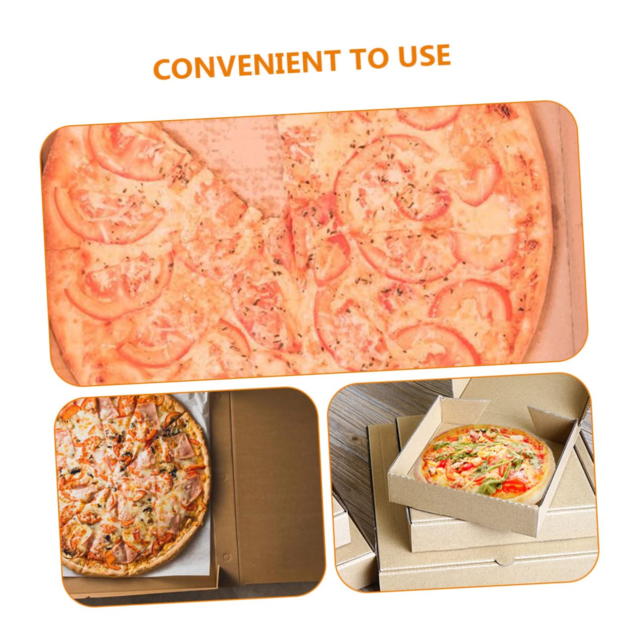 Alipis 15pezzi Scatola Pizza Quadrata in Carta Ondulata Contenitori Per Pizza Da Asporto Scatole Per Usa e Getta Scatole Asporto