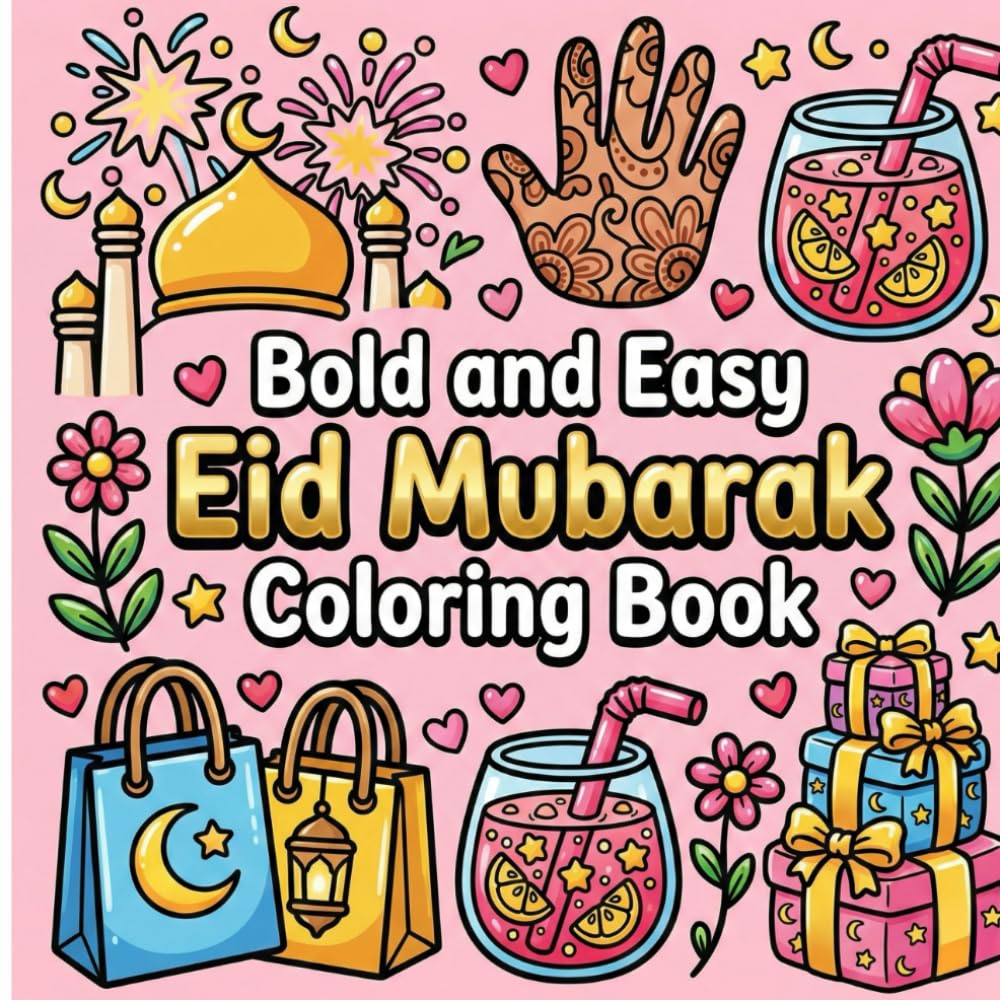 Bold and Easy Eid Mubarak Coloring Book