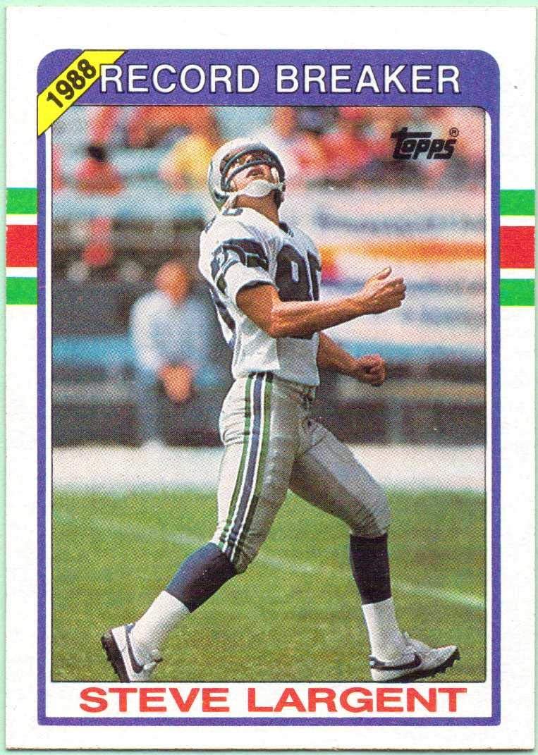 Steve Largent 1989 Topps 1988 Record Breakers #4 - Seattle Seahawks