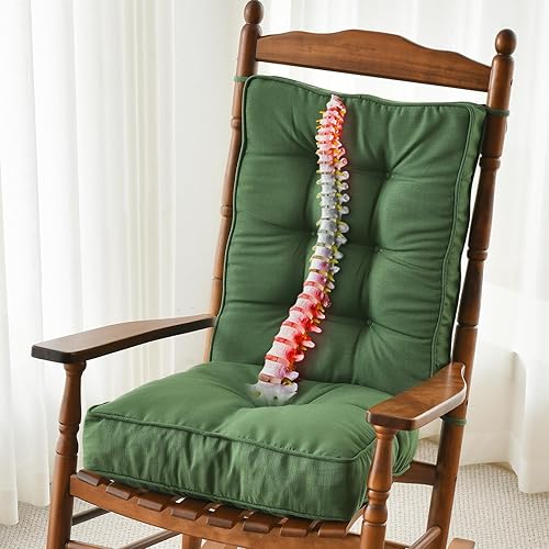 Miniatura 20 de SUNROX Cojín de Espuma Viscoelástica Antideslizante para Mecedora, FadeShield Resistente al Agua Almohadillas Gruesas Duraderas Acolchadas, Juego