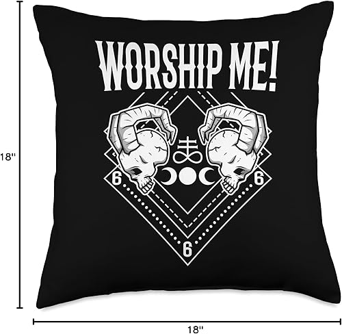 Miniatura 4 de Worship Me - Almohada de 18 x 18 pulgadas, multicolor