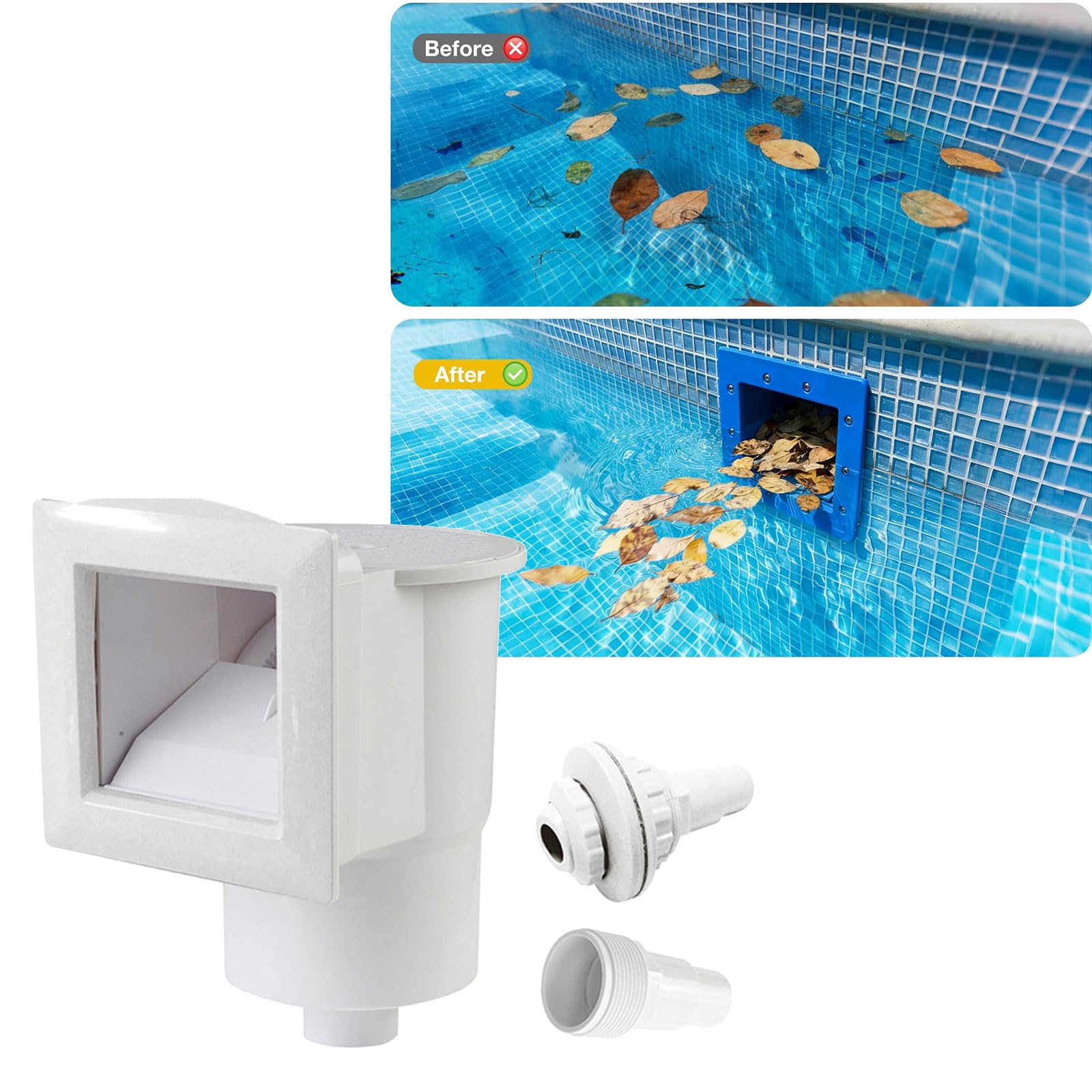 Funciones del Grupo de Skimmer de ABS con limpiadores de Piscinas manuales y robóticos Skimmer de Piscina para Hojas