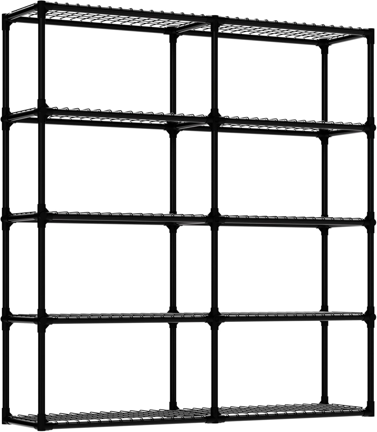 5x2-Shelf Shelving Unit Heavy Duty Standing Storage Shelf Units for Laundry Bathroom Kitchen Pantry Closet