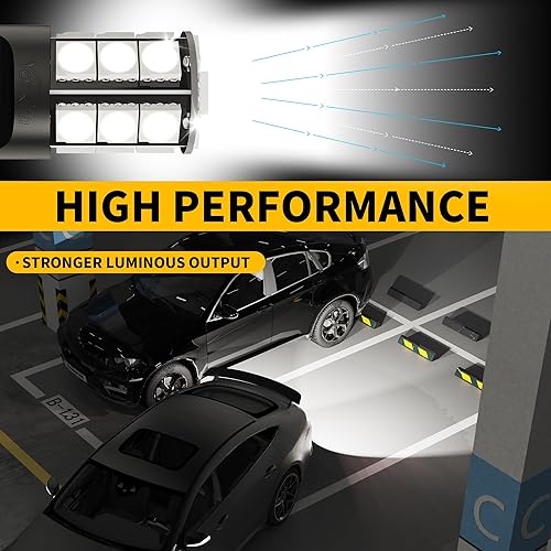 Miniatura 24 de Yorkim 3157 Bombillas LED ámbar superbrillantes, 3056 3156 3156A 3057 4057 3157 4157 T25 bombillas LED para luces de freno, luces de marcha atrás