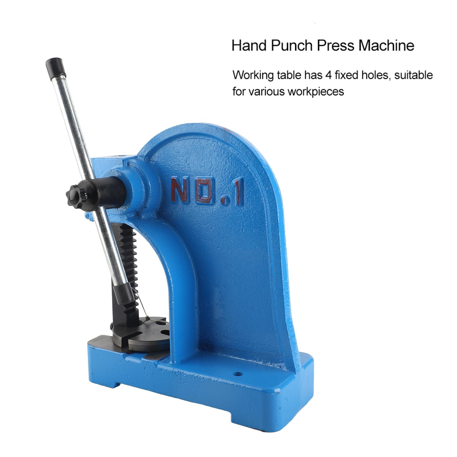 Prensa de Mandril, 1 Tonelada, Taller de Servicio Pesado, Prensa de Palanca, Máquina Perforadora Manual, Herramienta de Prensa para Trabajar Metales para Remachar