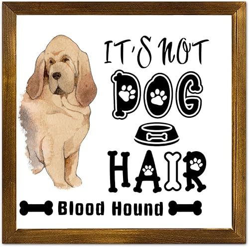 Vista 104 de Letrero de madera con texto en inglés «It's Not Dog Hair» («It's Not Dog Hair» American Bully Dog Dog), regalo decorativo para la pared del hogar