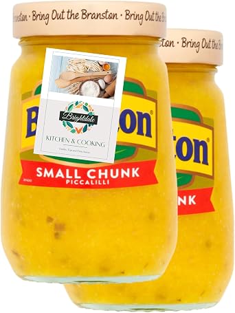Piccalilli Relish Bundle for Branston Piccalilli Small Chunks 360g 2 Pack + Brightdale Kitchen Booklet