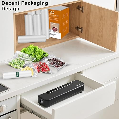 Miniatura 2 de Paquete de 6 bolsas selladoras al vacío de alta calidad, 3 rollos de 8 pulgadas x 20 pies y 3 rollos de 11 pulgadas x 20 pies, sin BPA, resistentes