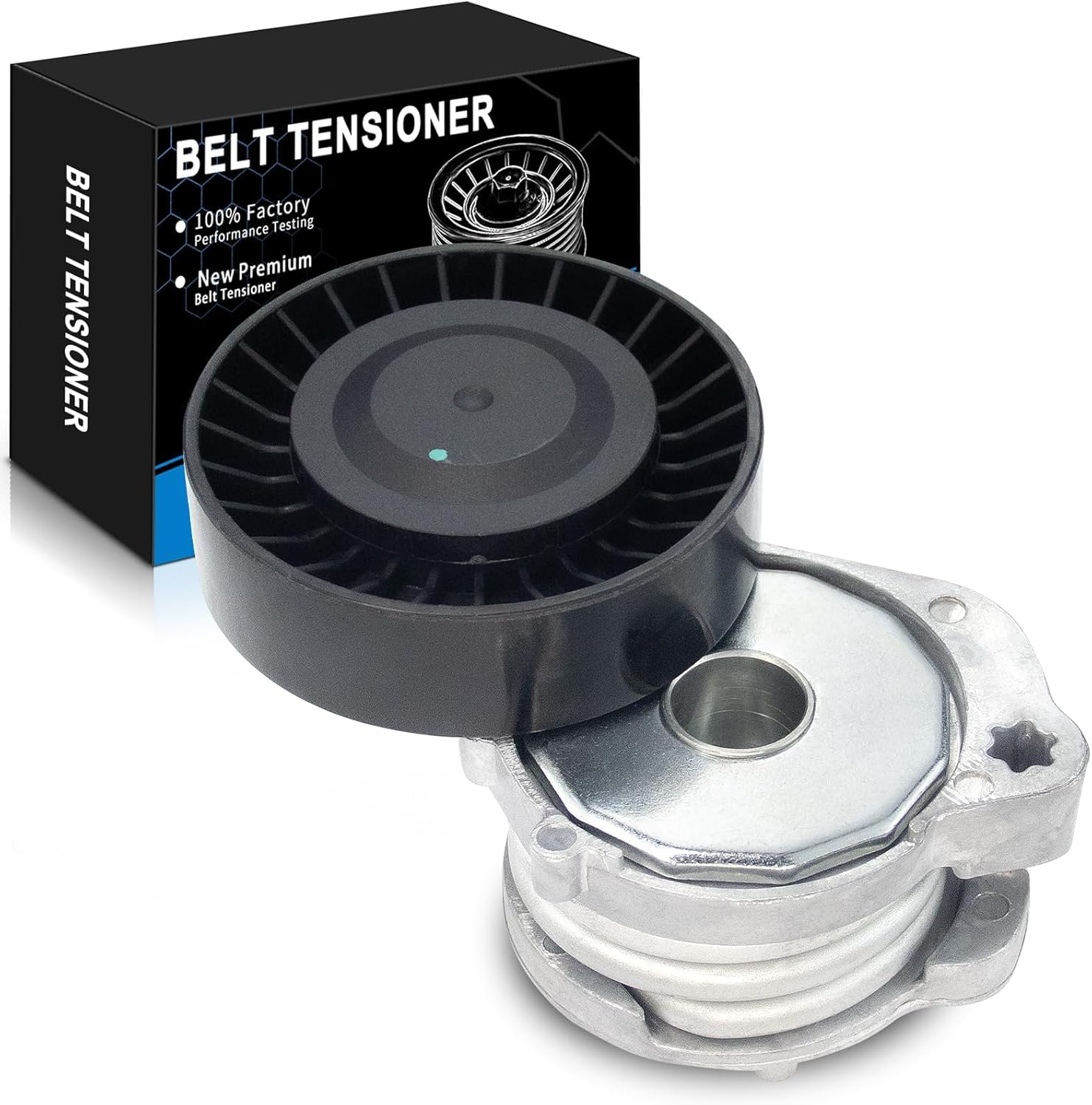 Belt Tensioner Assembly with Pulley for:-Volvo S60 2012-2016 S60 Cross Country 2016 V60 2015-2016 V60 Cross Country 2015-2016 Xc60 2015-2016 Xc70 2016 2.5L OE#39116 534026810