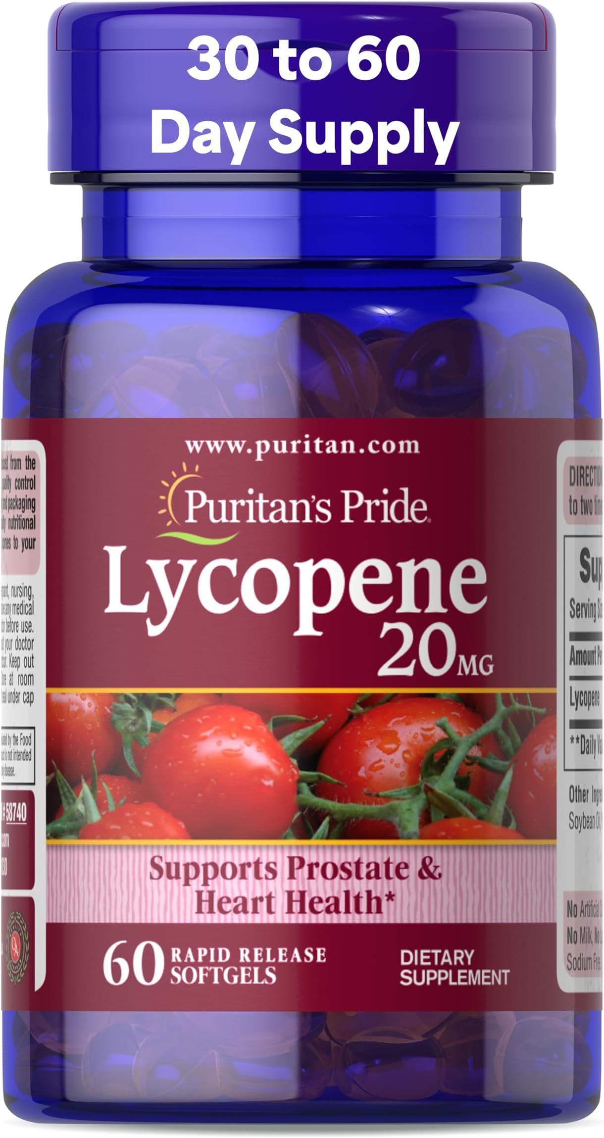 Lycopene Softgels (20mg)- 60 Count