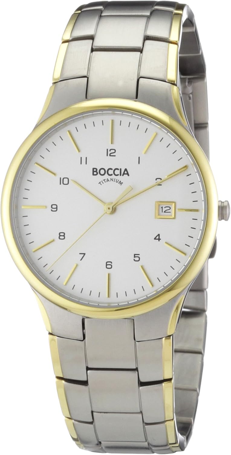 Boccia 510-95 Orologio Uomo In Titanio | Cassa Grigia E Vetro Minerale | Design Classico Circolare - 4