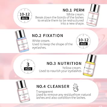 Lash Lift Kit, Gentle Formula Eyelash Perm Set with Enhanced Glue Balm, Suitable for Various Lash Types and Lengths, Semi Permanent Curled Eyelashes Lasting for 6-8 Weeks