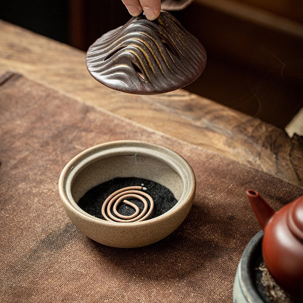 Incense Holder Incense Burner Incense Waterfall Home Indoor Sandalwood Agarwood Incense Furnace Ceramic Aroma Furnace Zen Incense Furnace Ornament Backflow Incense Burner