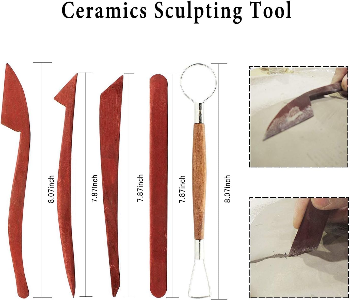 20 Pieces Modeling Clay Sculpting Tools Set Polymer Clay Tools Include Carving Modeling Tools, Pottery Tools,Ball Stylus Dotting Tools with a Zip Pouch for Pottery Sculpture