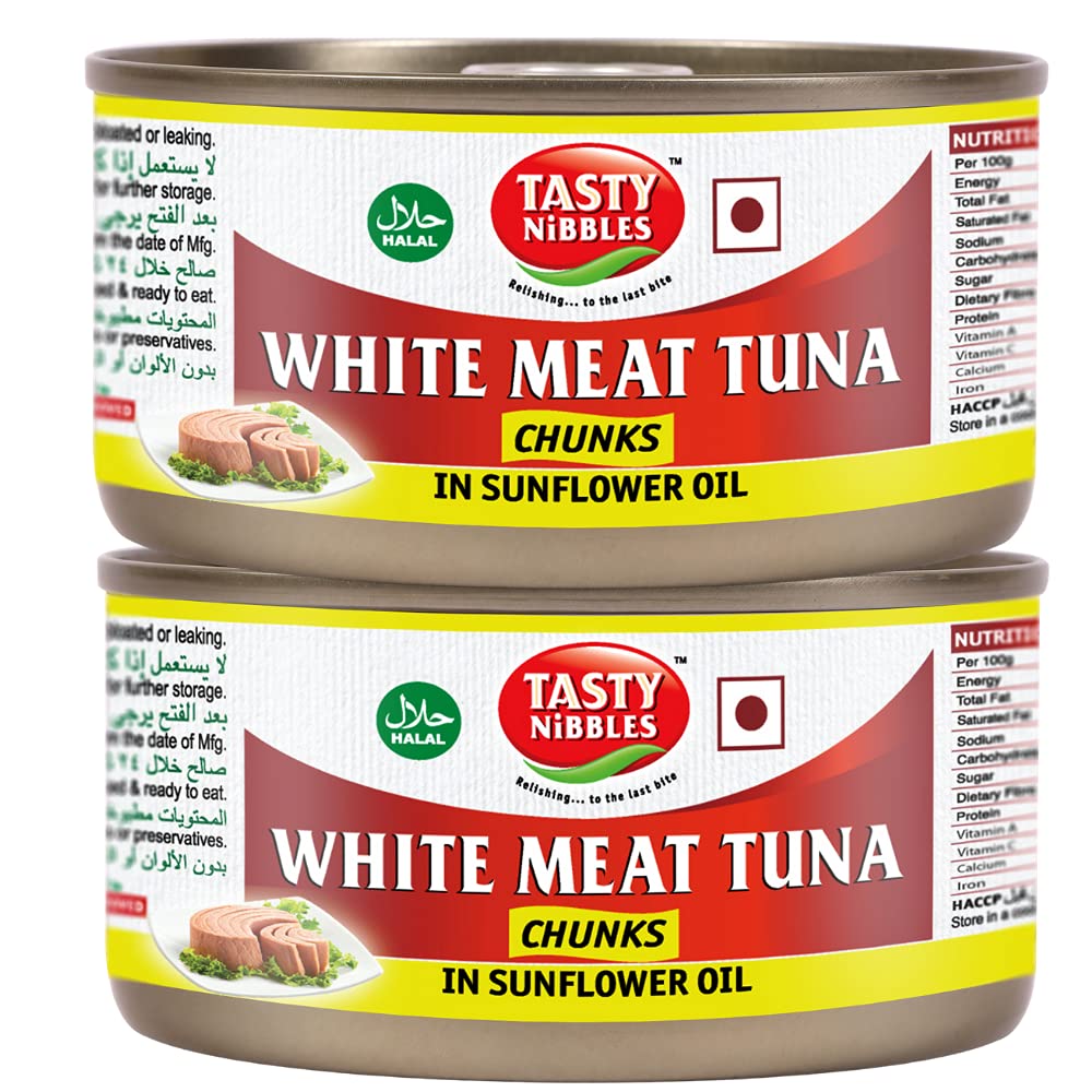 Tasty Nibbles White Meat Tuna Chunks in Sunflower Oil, 185 g X 2 (B081HHTYGP) Amazon Price History, Amazon Price Tracker