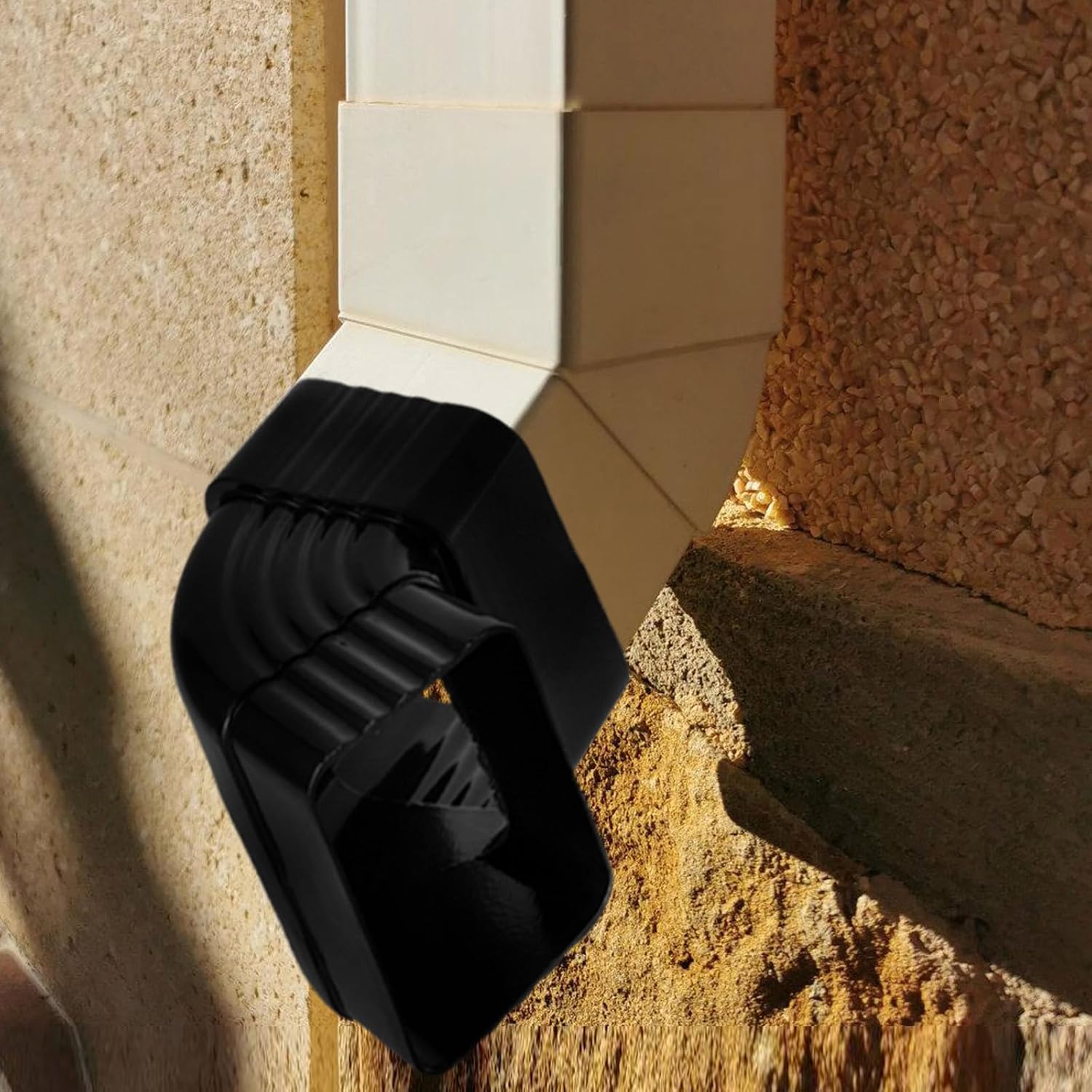 Aluminum Alloy Downspout Elbow Connector with Precision Processing and Stable Construction, 65-degree Rain Adapter for Gutter Drain Pipe Systems, Sturdy Elbow Fitting for Roof