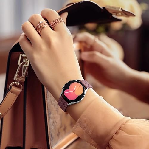 Vista 33 de Odbeai Correa compatible con Galaxy Watch 6, bandas grabadas florales compatibles con Samsung Watch 7, silicona suave, transpirable, impermeable