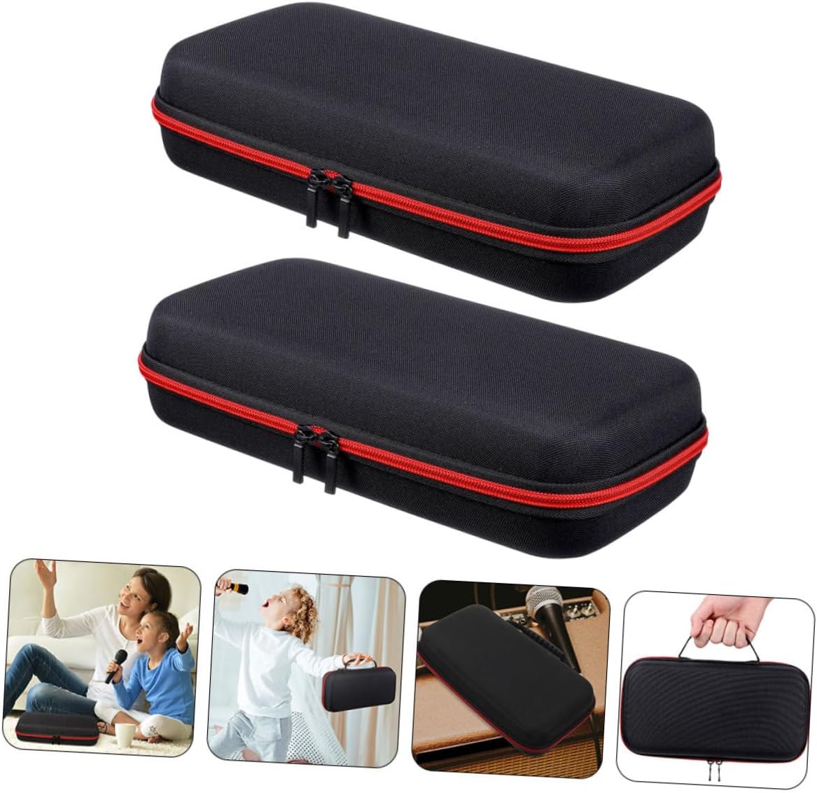 2pcs Microphone Storage Bag Portable Handheld Mic Case for Travel Shockproof Easy to Open for Lavalier Microphones image 4