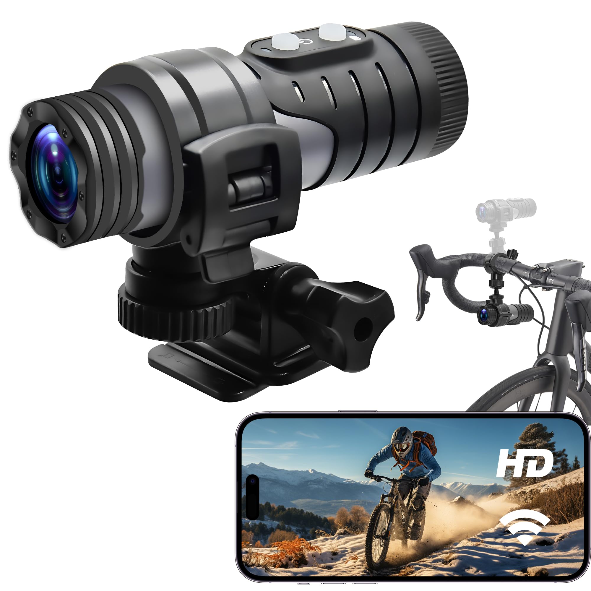 Nisanuki Action Cam 1080P - Wasserdichte Helmkamera Mit WiFi, 120° Weitwinkel & 7h Akkulaufzeit