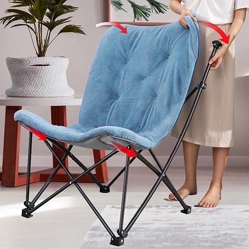 Miniatura 7 de Silla plegable de gran tamaño, silla plegable portátil para camping, playa, picnic, barbacoas, eventos deportivos con bolsa de transporte, sillas de