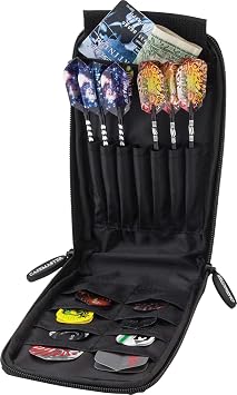 Mini Pro Black Leather Dart Case