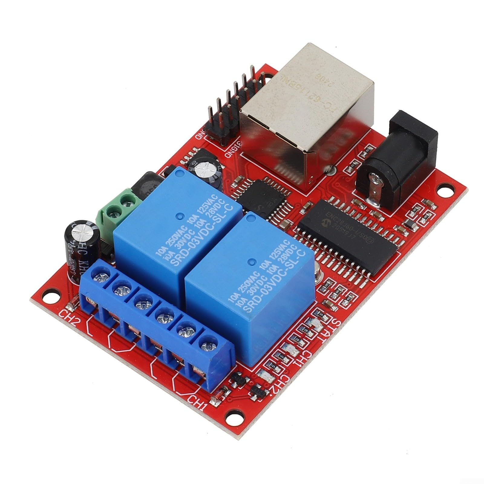 Module de carte de relais Ethernet 2 canaux pour contrôler vos circuits IP