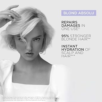 Kerastase Blond Absolu Hyaluronic Acid Hair Serum For Bleached & Highlighted Blonde Hair - Repairs Damaged Hair & Soothes Scalp, Instantly Hydrates & Adds Shine, 1.7 fl Oz