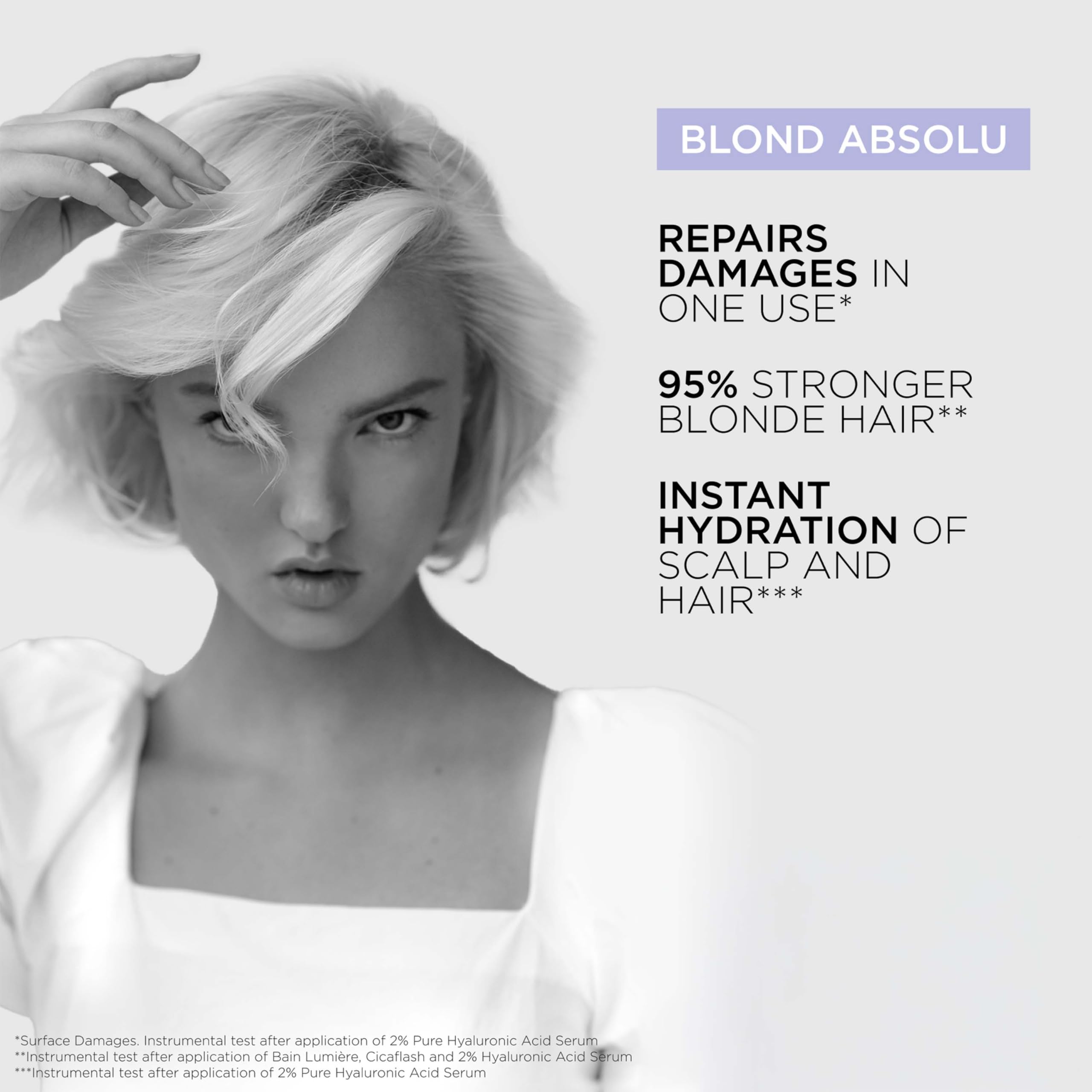 KÉRASTASE Absolu Blond - Serum naprawcze i wzmacniające z czystym kwasem hialuronowym 2% - do włosów blond - rozjaśnione i rozjaśniane - lekka konsystencja - 50 ml