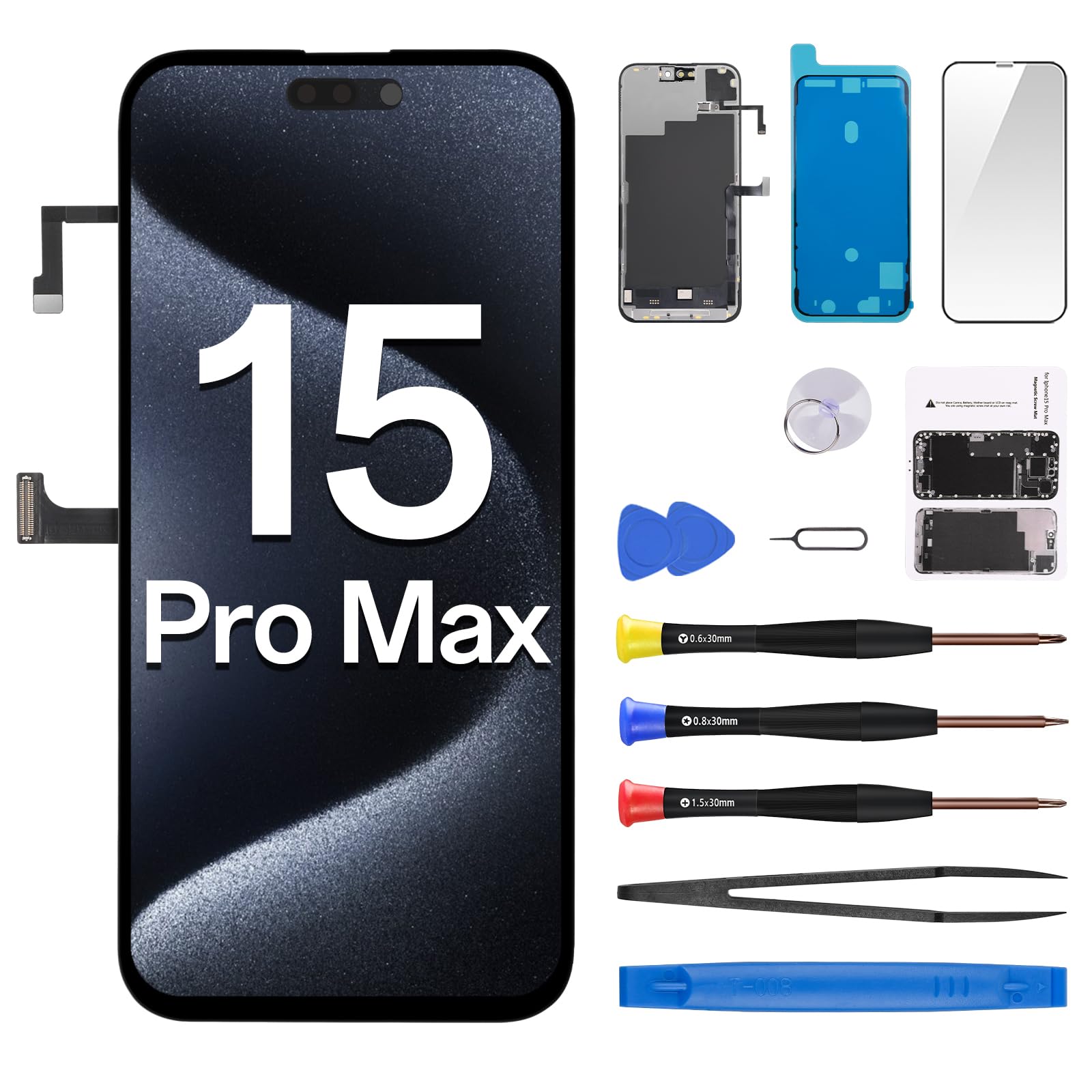 Amazon.com: CYKJGS for iPhone 15 Pro Max Screen Replacement 6.7